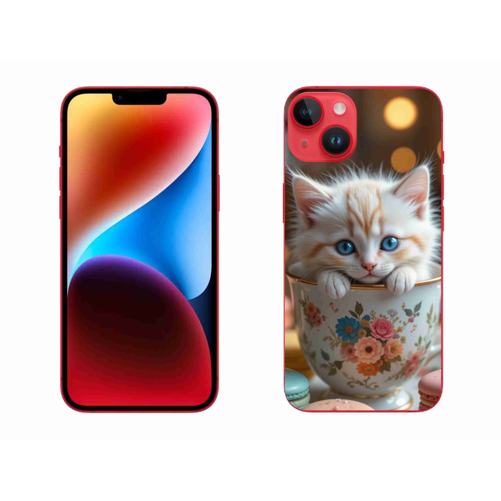 Gél borítás mmCase iPhone 14 Plus készülékhez - aranyos cica 6