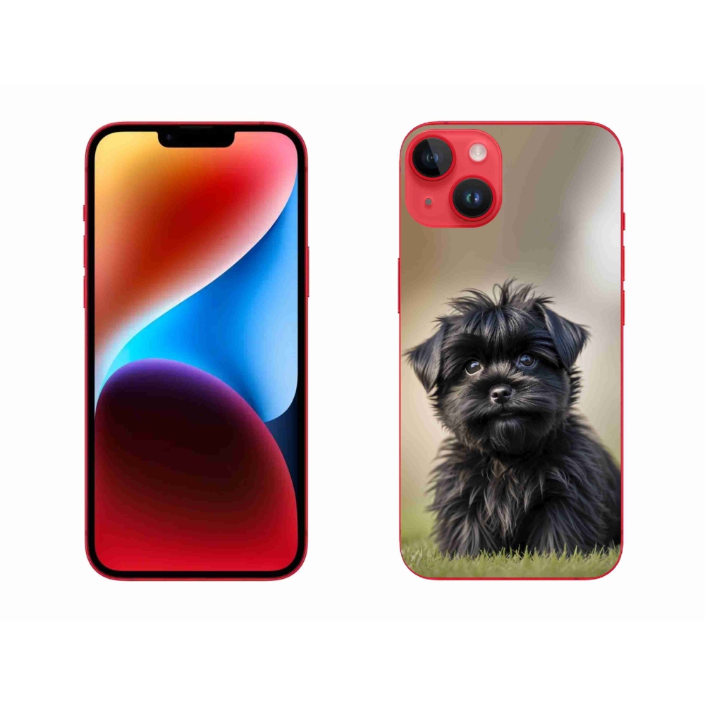 mmCase gél tok az iPhone 14 Plus-hoz – aranyos fekete kutyus