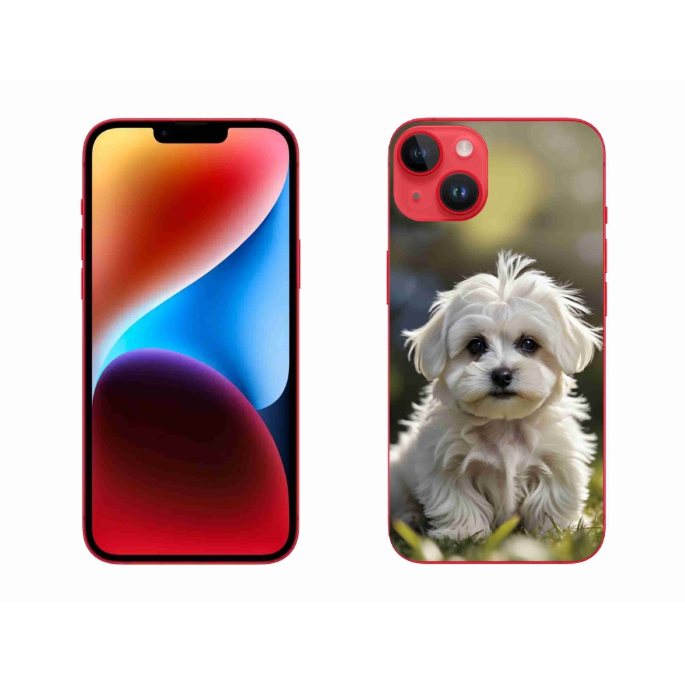 mmCase gél tok az iPhone 14 Plus-hoz – aranyos máltai kutyus