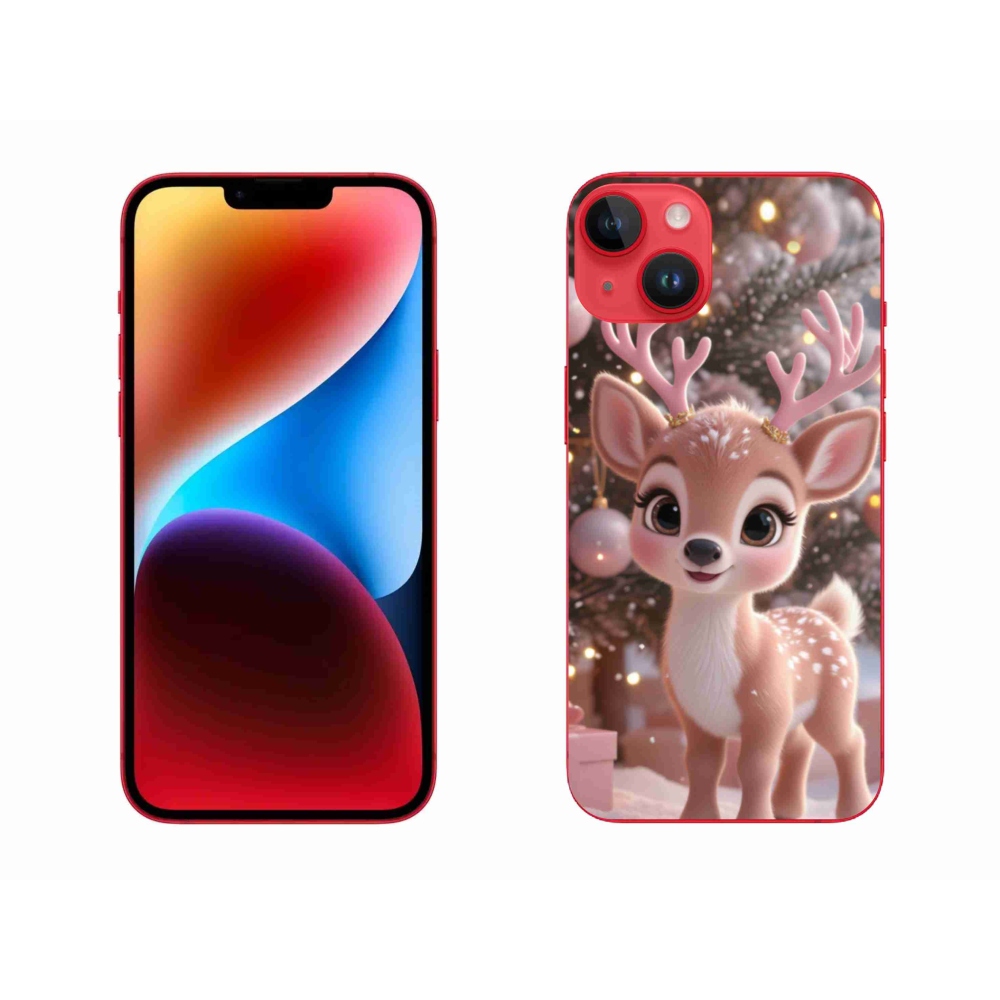 Zselés borítás mmCase iPhone 14 Plus készülékhez - aranyos rénszarvas