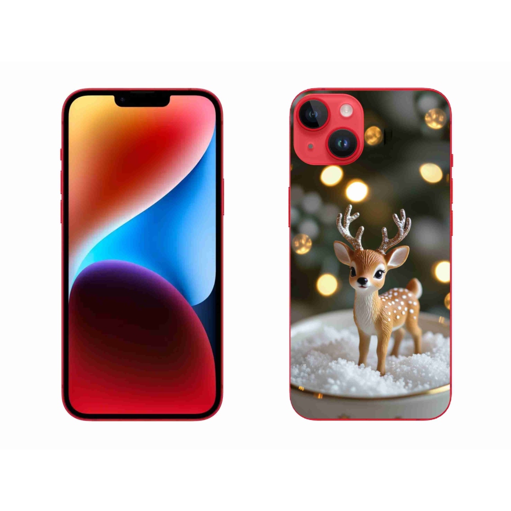 mmCase gél tok az iPhone 14 Plus-hoz – aranyos karácsonyi szarvas