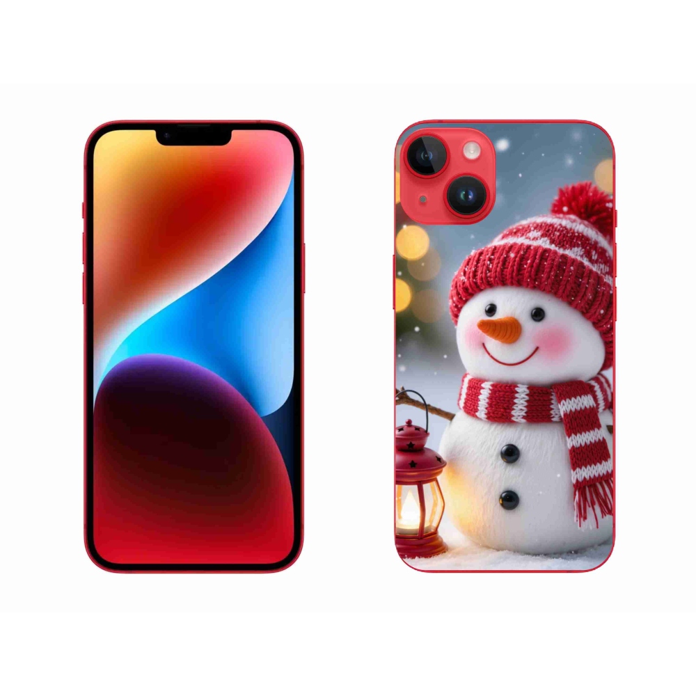 Zselés borítás mmCase iPhone 14 Plus készülékhez - hóember 2