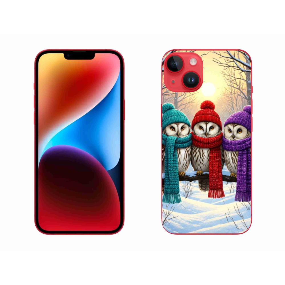 Zselés borítás mmCase iPhone 14 Plus készülékhez - bagoly barátok