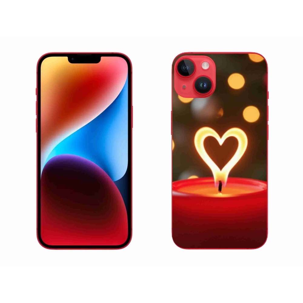 Zselés borítás mmCase iPhone 14 Plus készülékhez - láng szíve