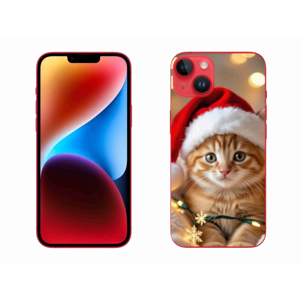 Gél borítás mmCase iPhone 14 Plus készülékhez - Karácsonyi cica