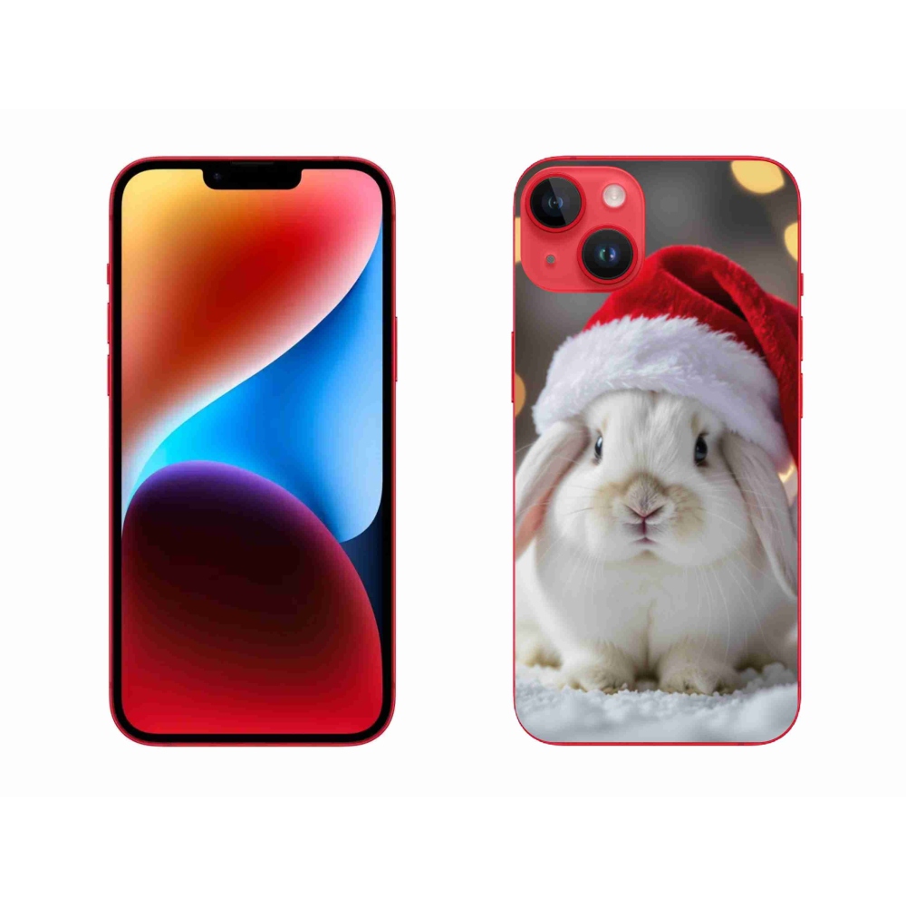 Gél borítás mmCase iPhone 14 Plus készülékhez - Karácsonyi nyúl