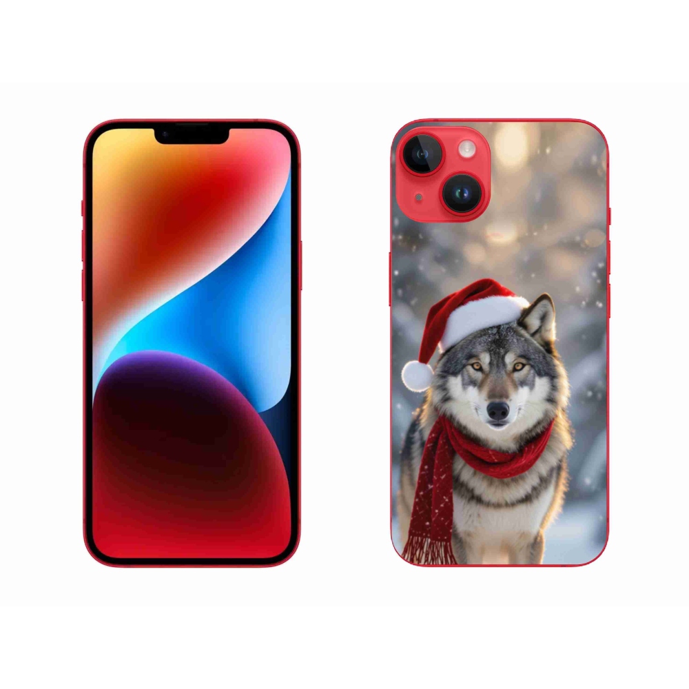 Gél borítás mmCase iPhone 14 Plus készülékhez - Karácsonyi farkas