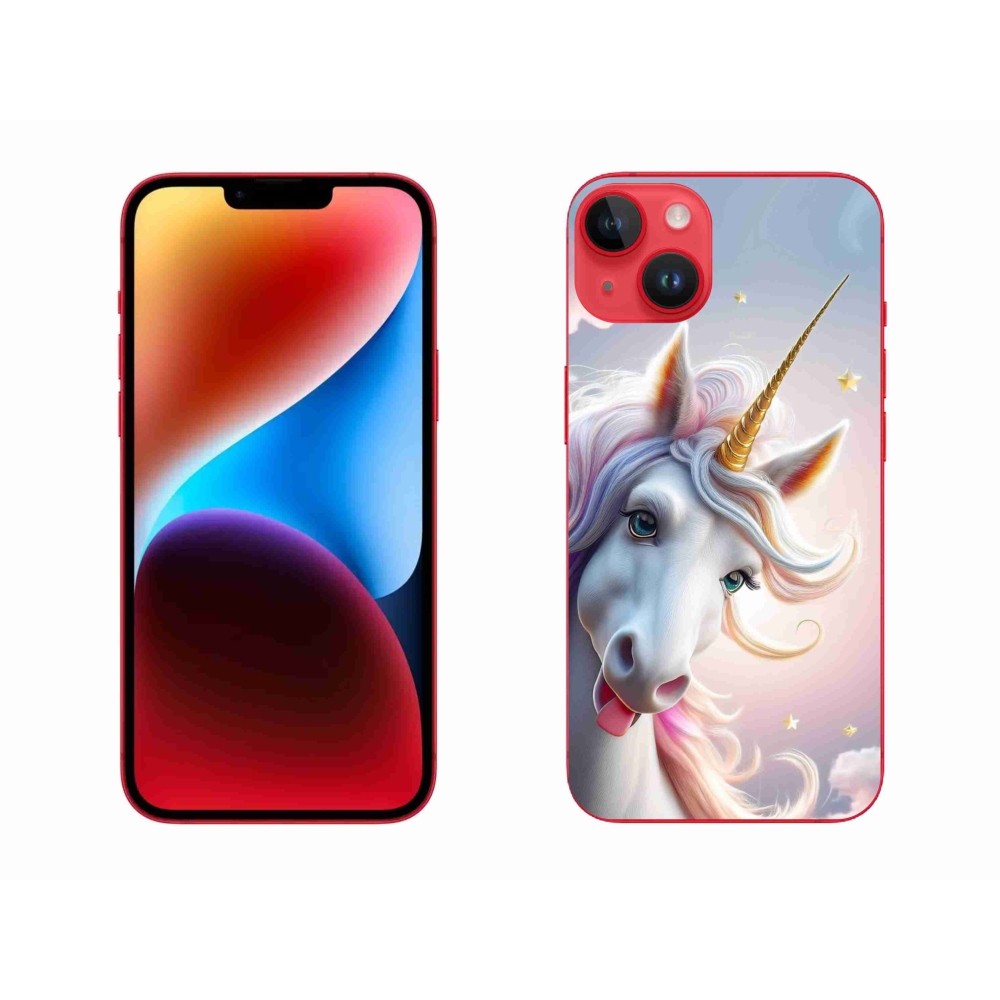 mmCase gél tok az iPhone 14 Plus-hoz – vidám egyszarvú