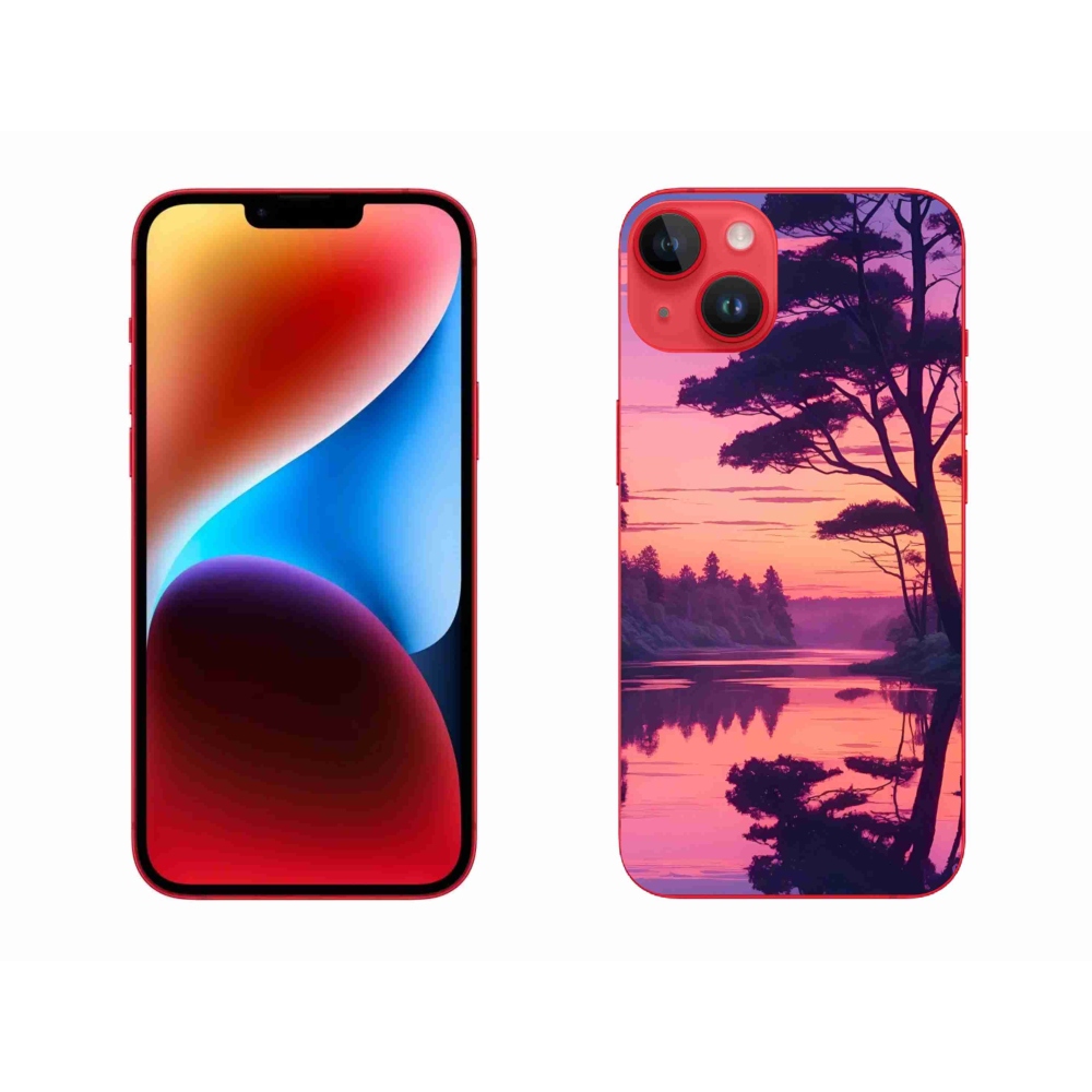 Zselés borítás mmCase iPhone 14 Plus készülékhez - naplemente a tó felett