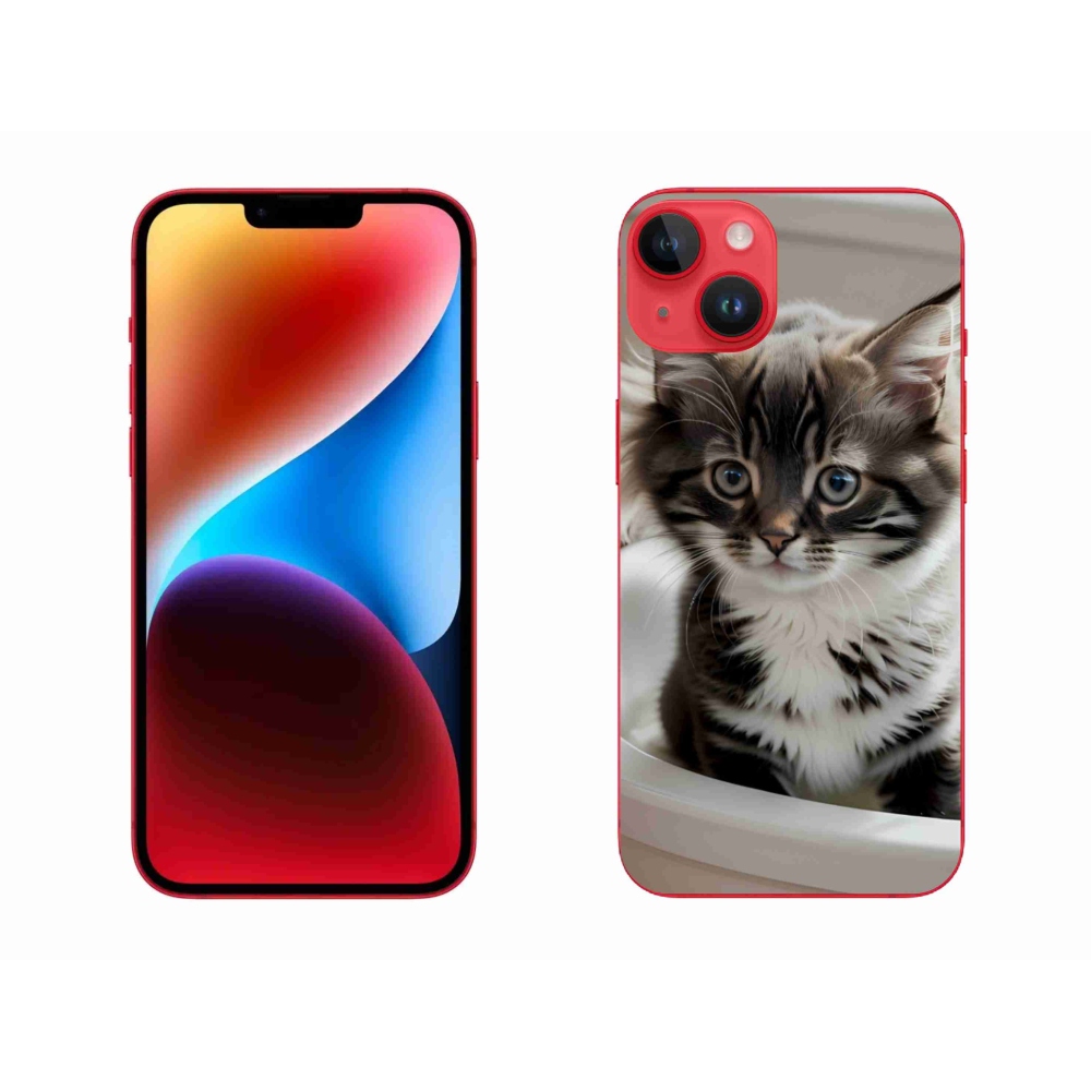 Zselés borítás mmCase iPhone 14 Plus készülékhez - kíváncsi cica