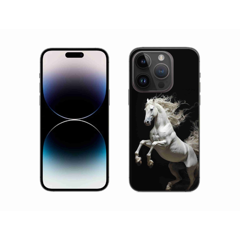 Zselés borítás mmCase iPhone 14 Pro készülékhez - fehér ló 4