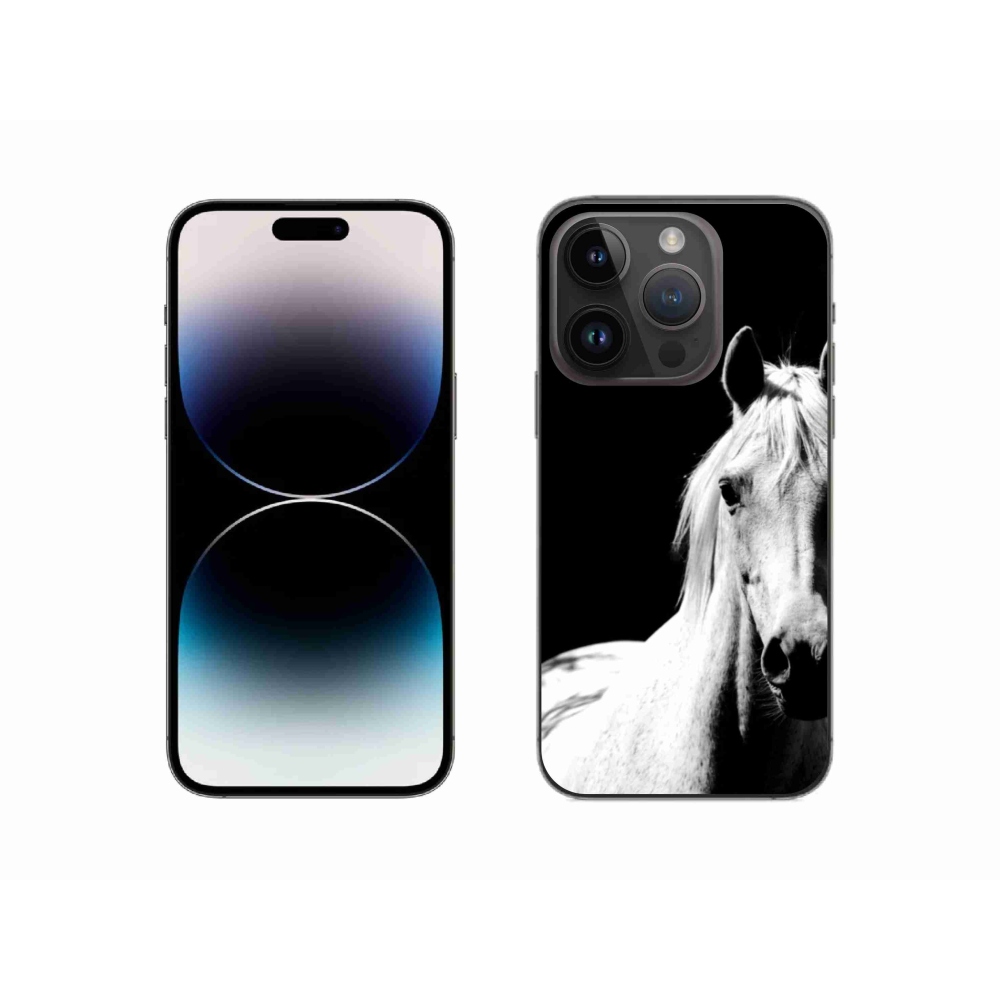 Zselés borítás mmCase iPhone 14 Pro készülékhez - fehér ló 5