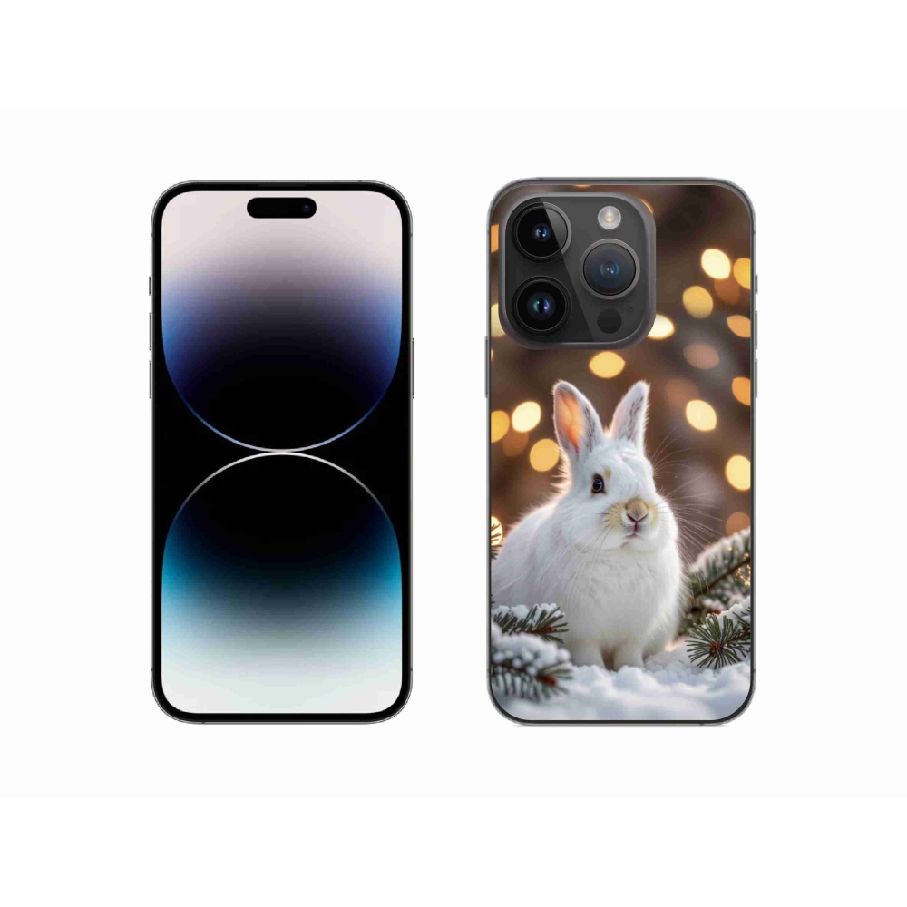 mmCase gél tok az iPhone 14 Pro-hoz – fehér nyúl