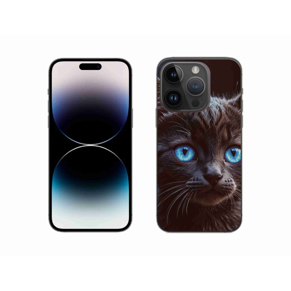 Zselés borítás mmCase iPhone 14 Pro készülékhez - fekete cica 2