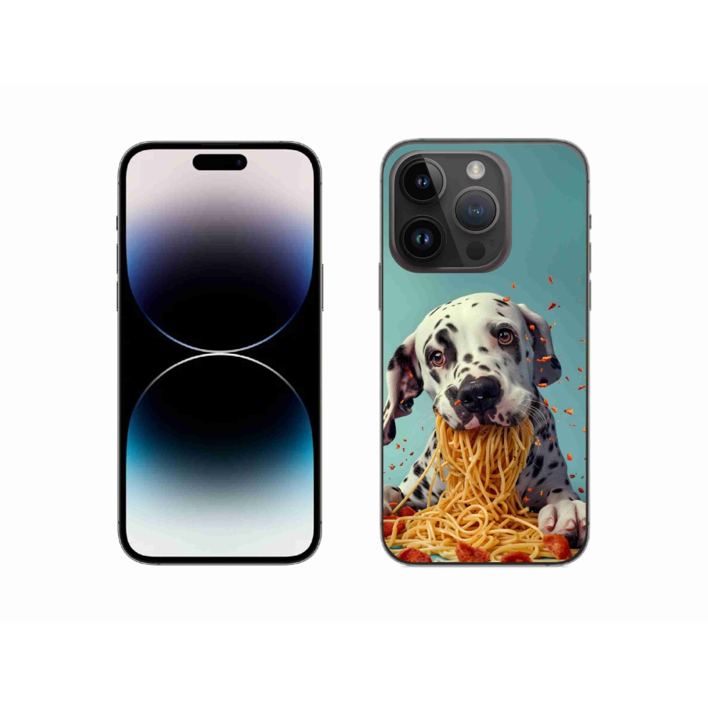 mmCase gél tok az iPhone 14 Pro-hoz – dalmát és spagetti