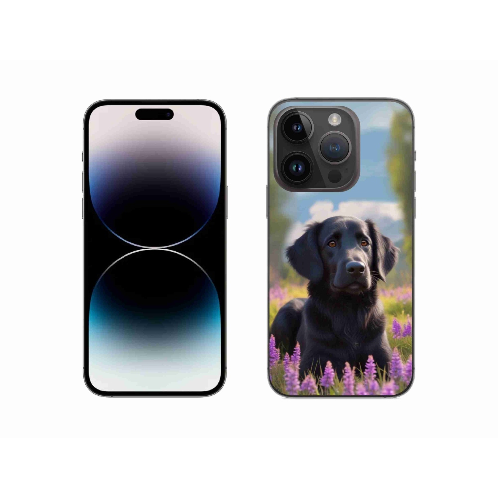 mmCase gél tok az iPhone 14 Pro-hoz – elegáns fekete retriever