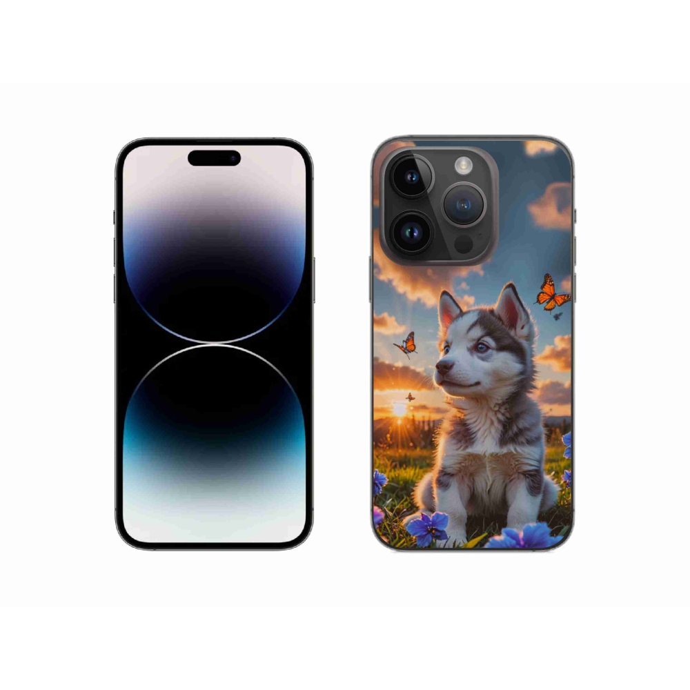 mmCase gél tok az iPhone 14 Pro-hoz – husky naplementekor