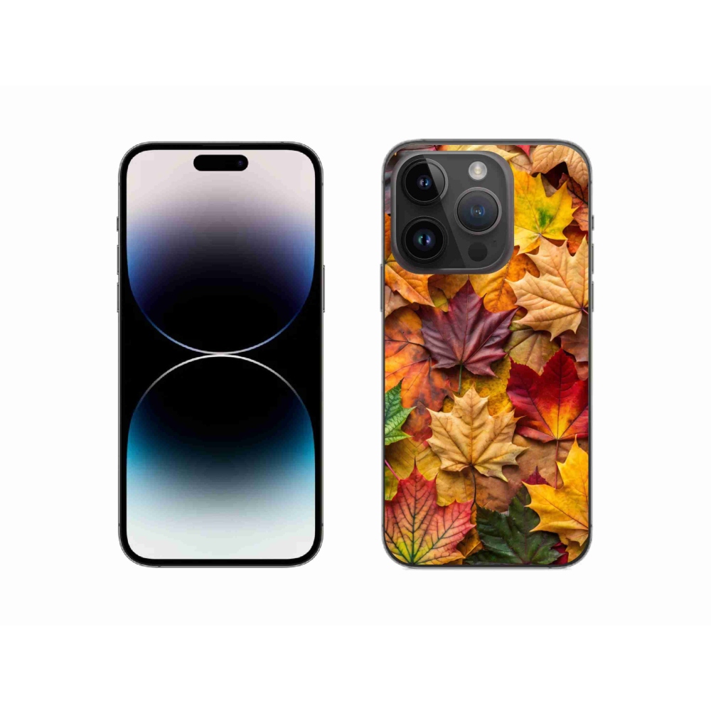 Zselés borítás mmCase iPhone 14 Pro készülékhez - juharlevelek 2