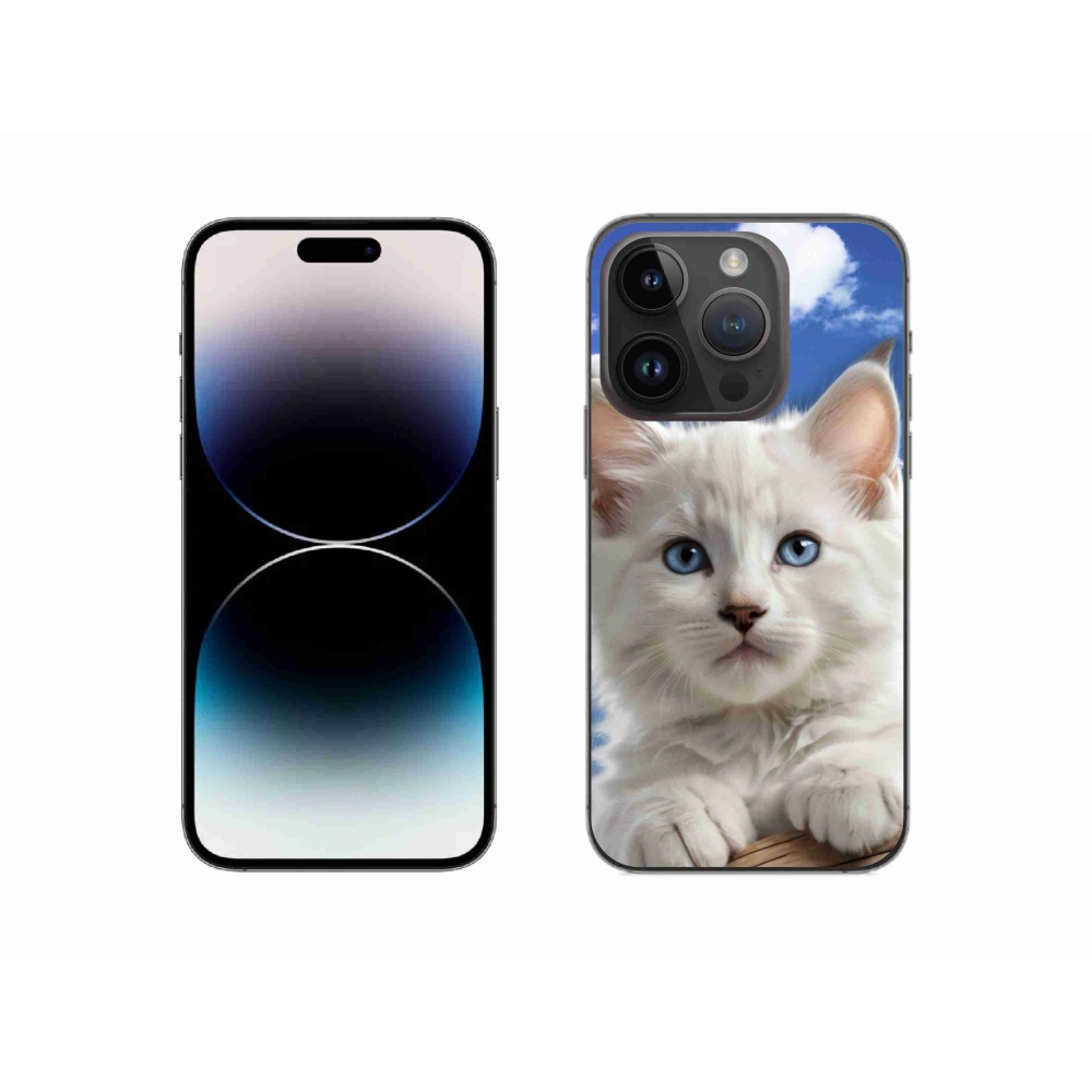 mmCase gél tok az iPhone 14 Pro-hoz – cica és felhők
