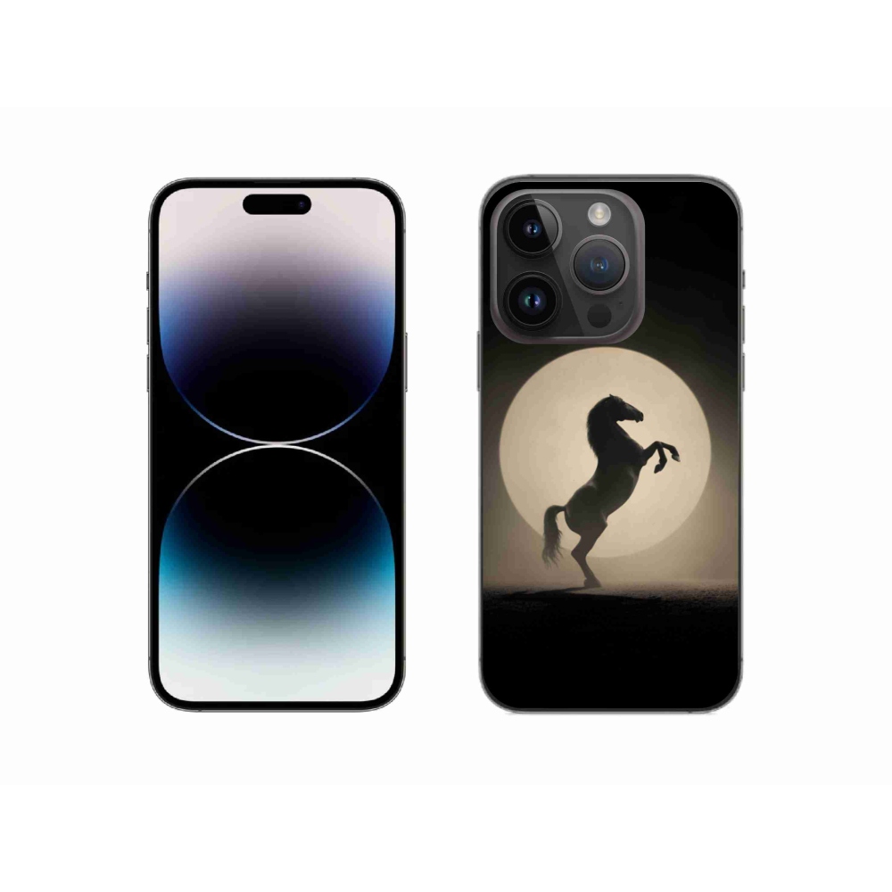 Zselés borítás mmCase iPhone 14 Pro készülékhez - ló sziluettben