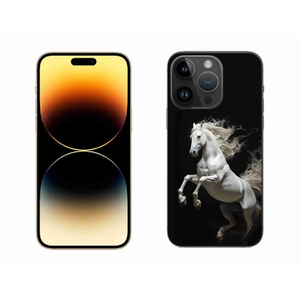 Zselés borítás mmCase iPhone 14 Pro Max készülékhez - fehér ló 4