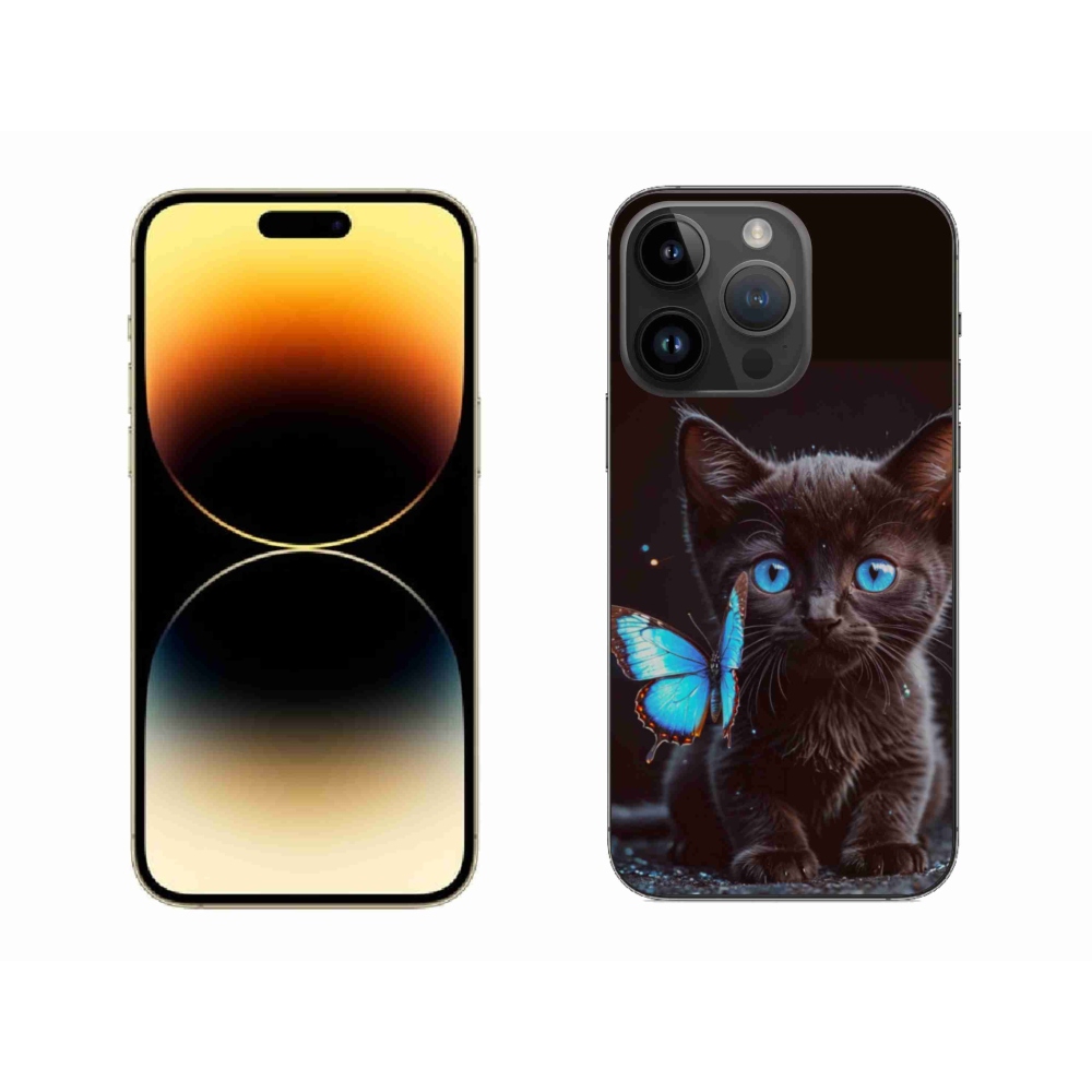 Zselés borítás mmCase iPhone 14 Pro Max készülékhez - fekete cica 3