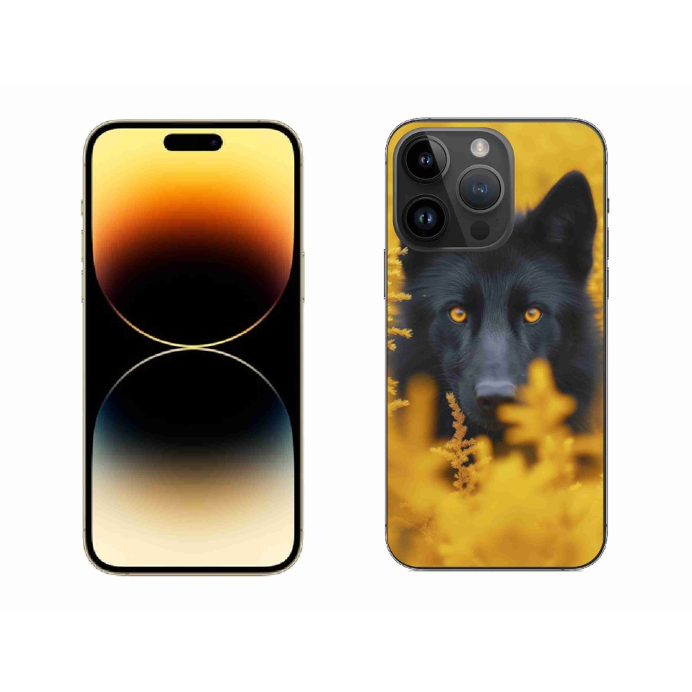 Zselés borítás mmCase iPhone 14 Pro Max készülékhez - fekete farkas 2