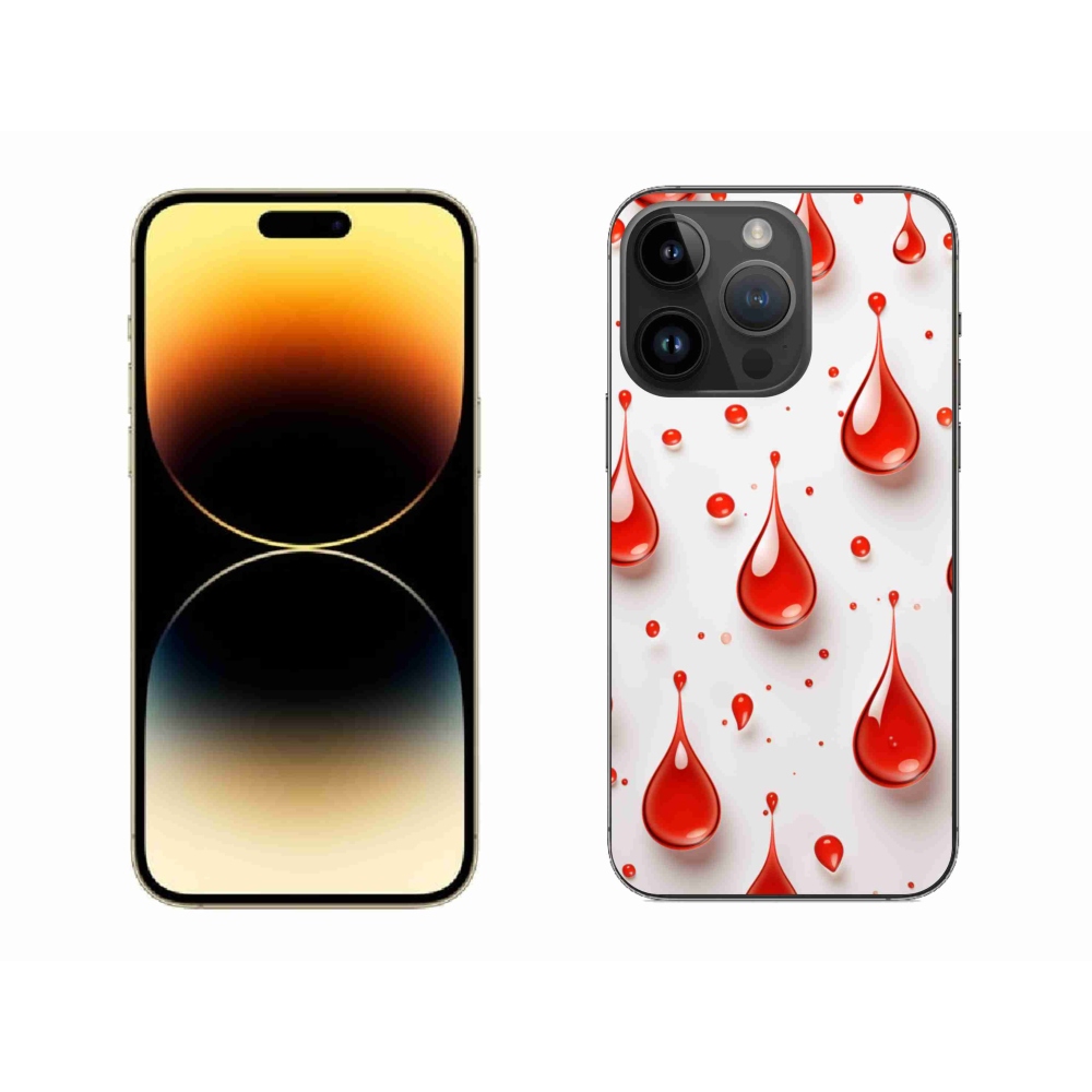 Zselés borítás mmCase iPhone 14 Pro Max készülékhez - piros cseppek