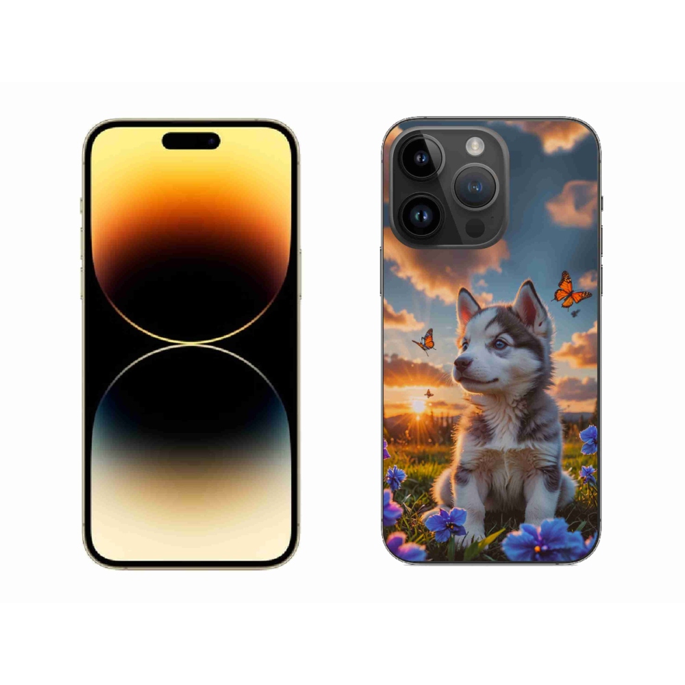 mmCase gél tok az iPhone 14 Pro Max-hoz – husky naplementekor