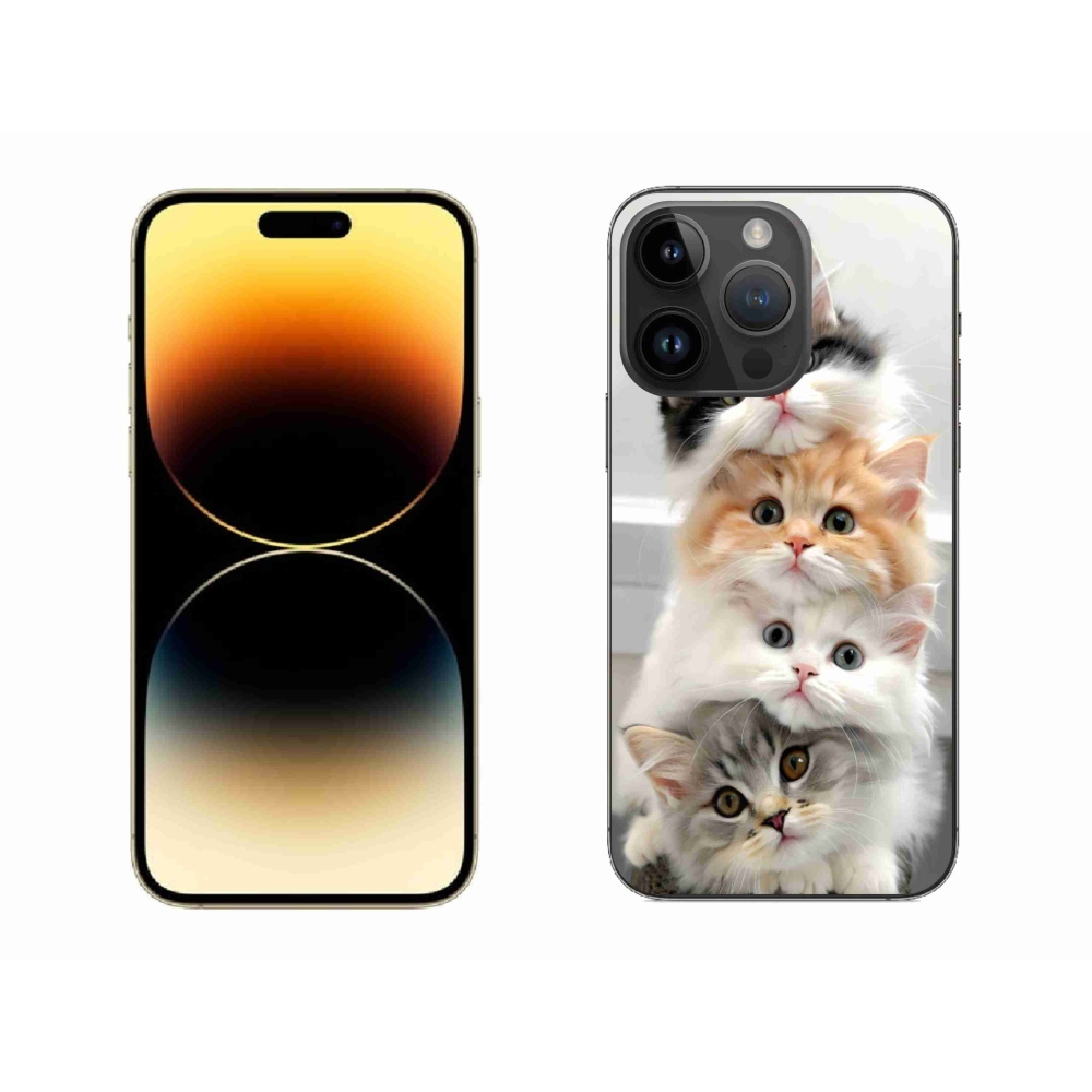 Zselés borítás mmCase iPhone 14 Pro Max készülékhez - macskák csoportja