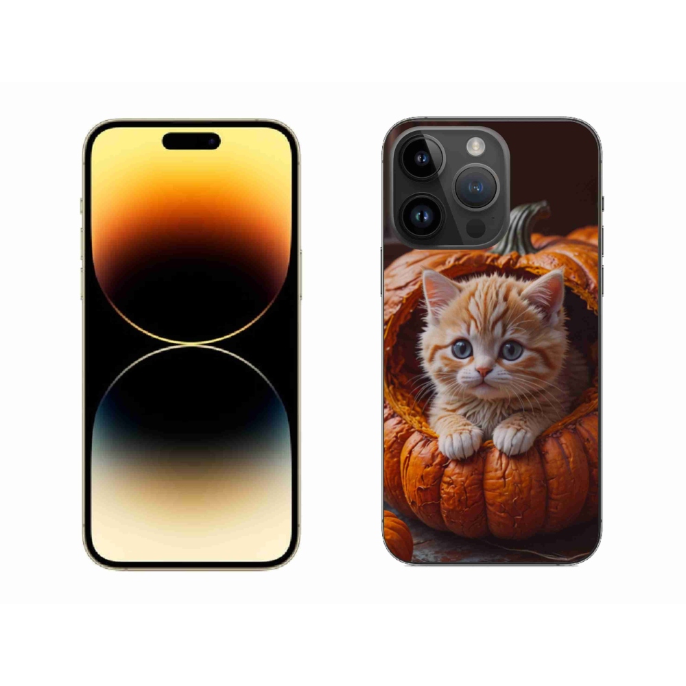 Zselés borítás mmCase iPhone 14 Pro Max készülékhez - cica és tök 2