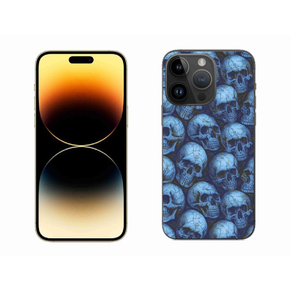 Zselés borítás mmCase iPhone 14 Pro Max készülékhez - koponyák