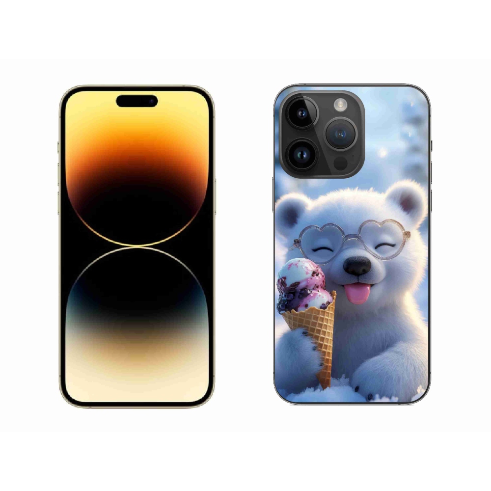 mmCase gél tok az iPhone 14 Pro Max-hoz – mackó fagylalttal