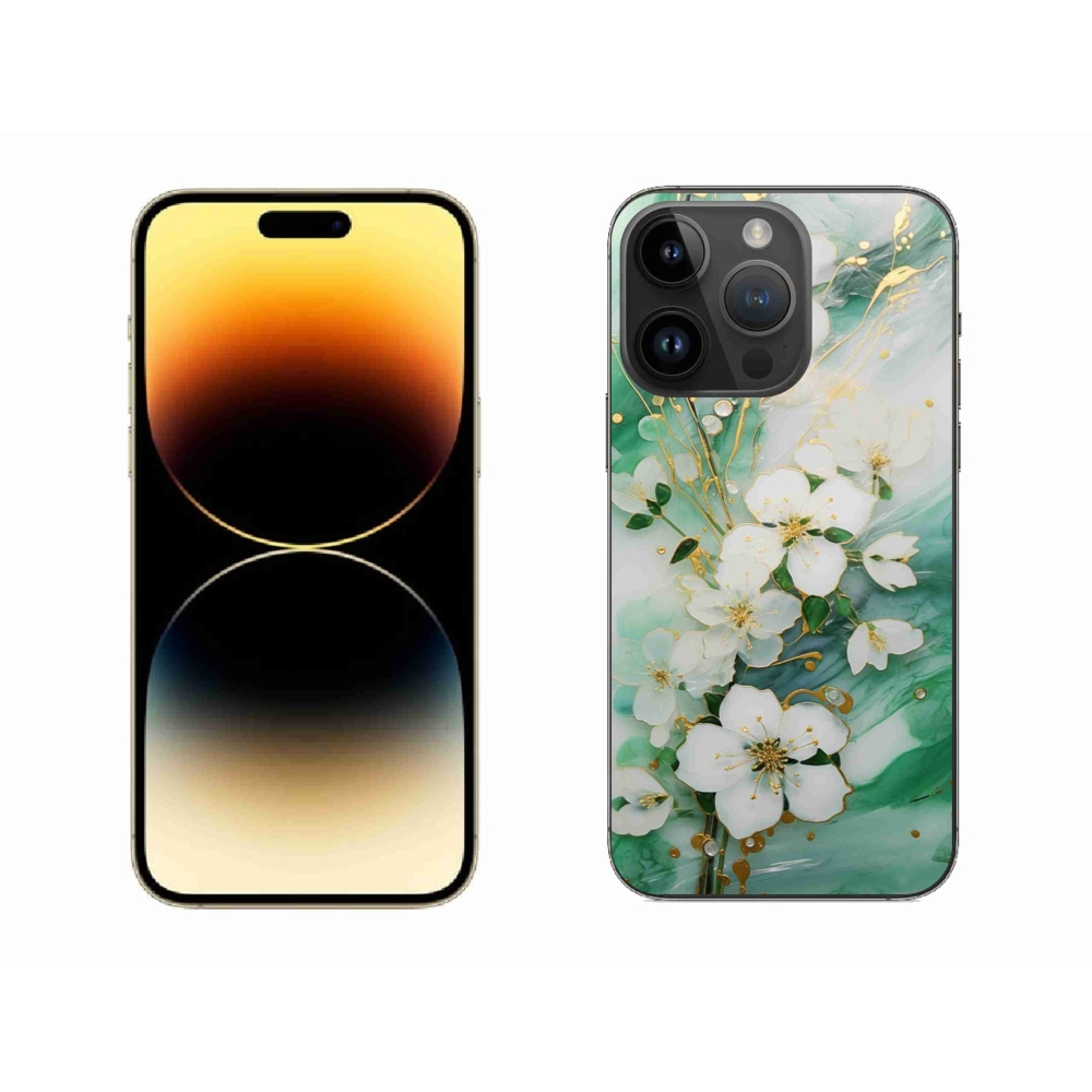 Gél borítás mmCase iPhone 14 Pro Max készülékhez - finom virágok