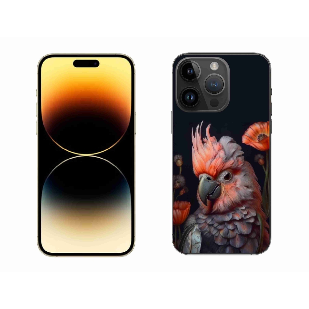 mmCase gél tok az iPhone 14 Pro Max-hoz – színes kakadu papagáj