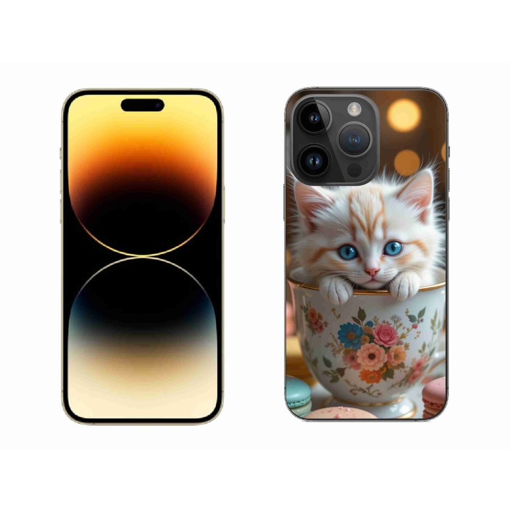 Gél borítás mmCase iPhone 14 Pro Max készülékhez - aranyos cica 6