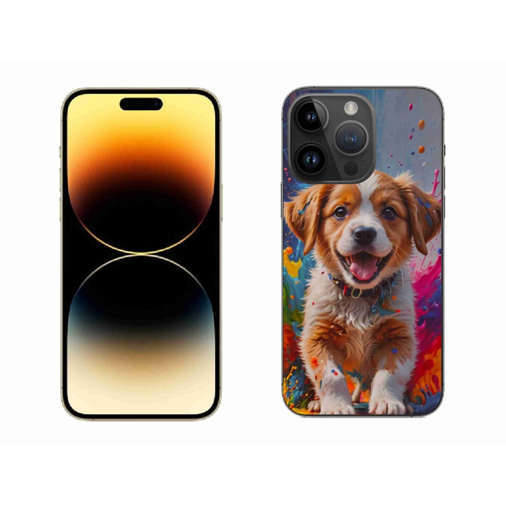 Gél borítás mmCase iPhone 14 Pro Max készülékhez - aranyos kiskutya 3