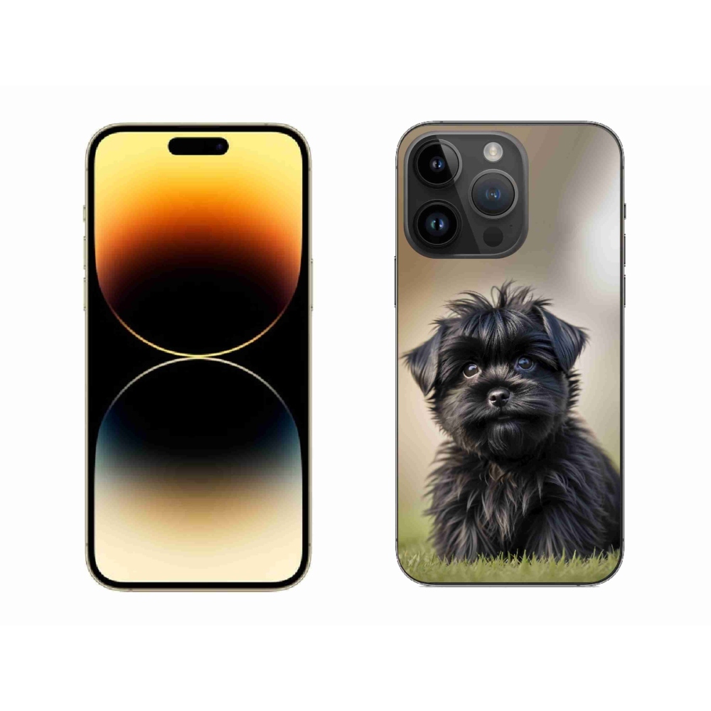 mmCase gél tok az iPhone 14 Pro Max-hoz – aranyos fekete kutyus