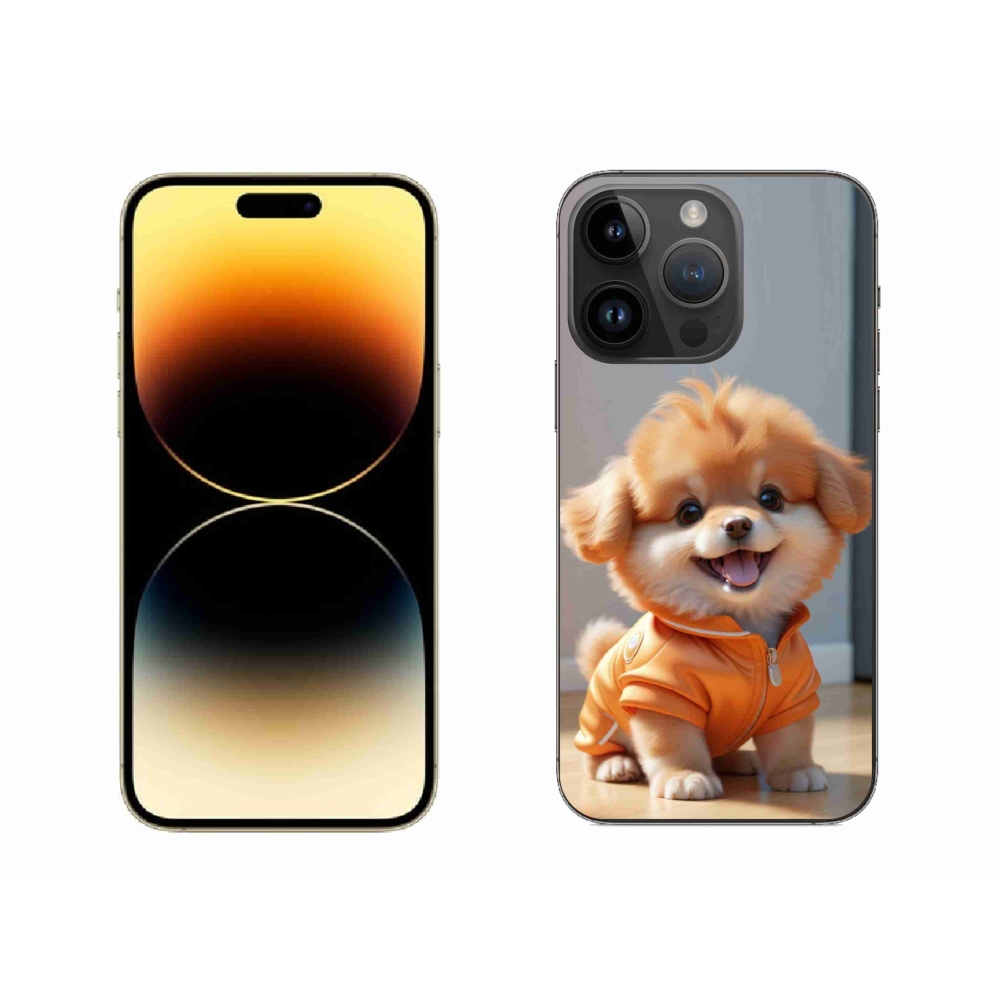 mmCase gél tok az iPhone 14 Pro Max-hoz – aranyos pomerániai pulóverben