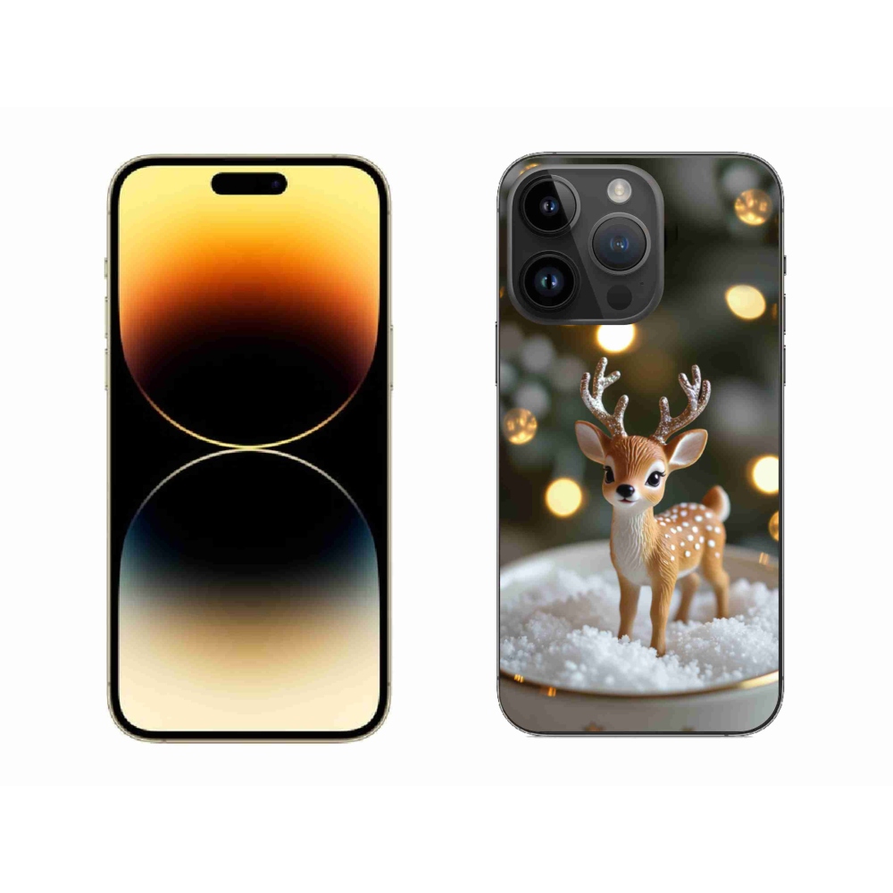 mmCase gél tok az iPhone 14 Pro Max-hoz – aranyos karácsonyi rénszarvas