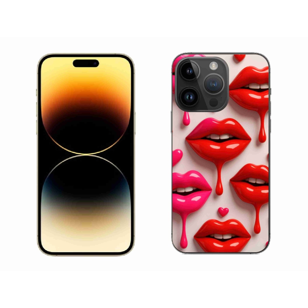 Zselés borítás mmCase iPhone 14 Pro Max készülékhez - ajkak 2