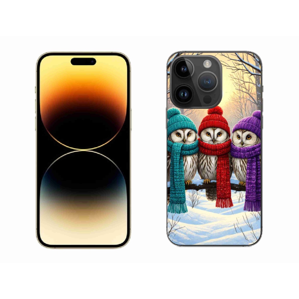 Gél borítás mmCase iPhone 14 Pro Max készülékhez - bagoly barátok