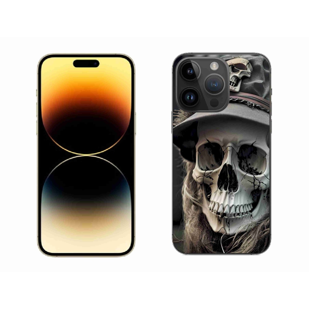 Zselés borítás mmCase iPhone 14 Pro Max készülékhez - sötét koponya