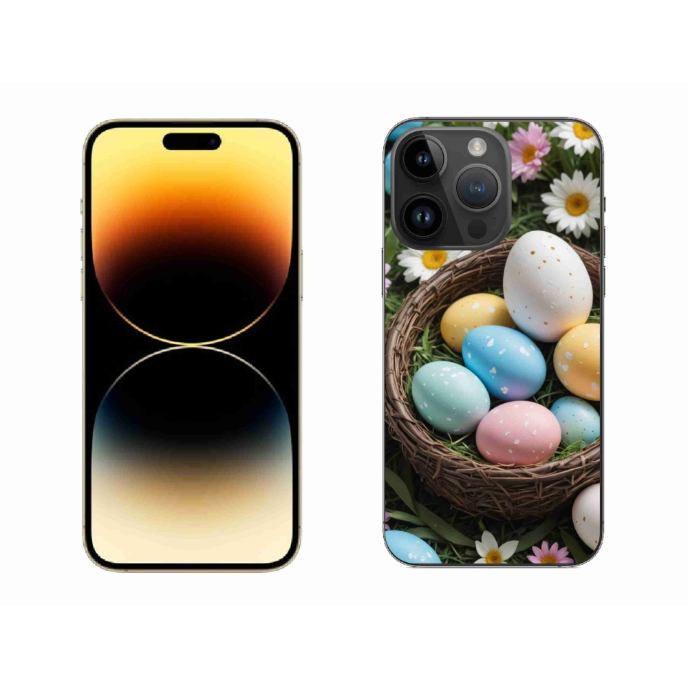 Zselés borítás mmCase iPhone 14 Pro Max készülékhez - Húsvéti tojások 2