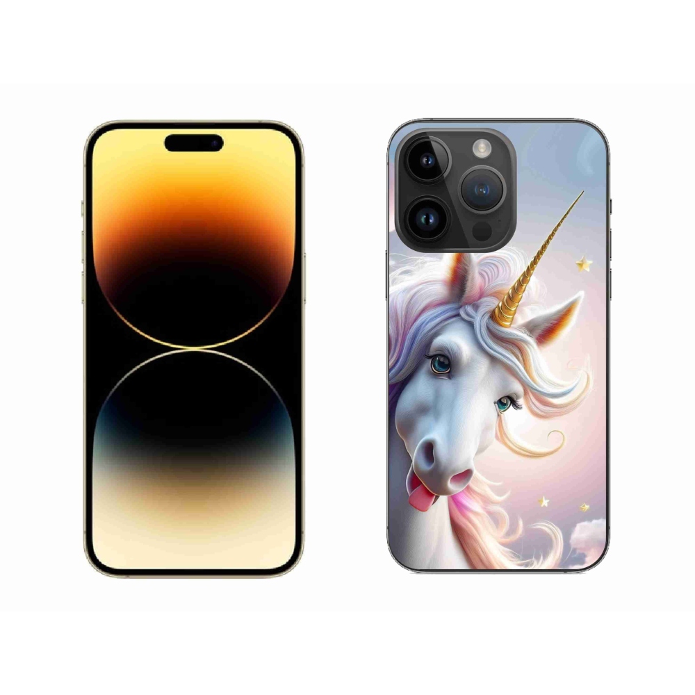 mmCase gél tok az iPhone 14 Pro Max-hoz – vidám egyszarvú