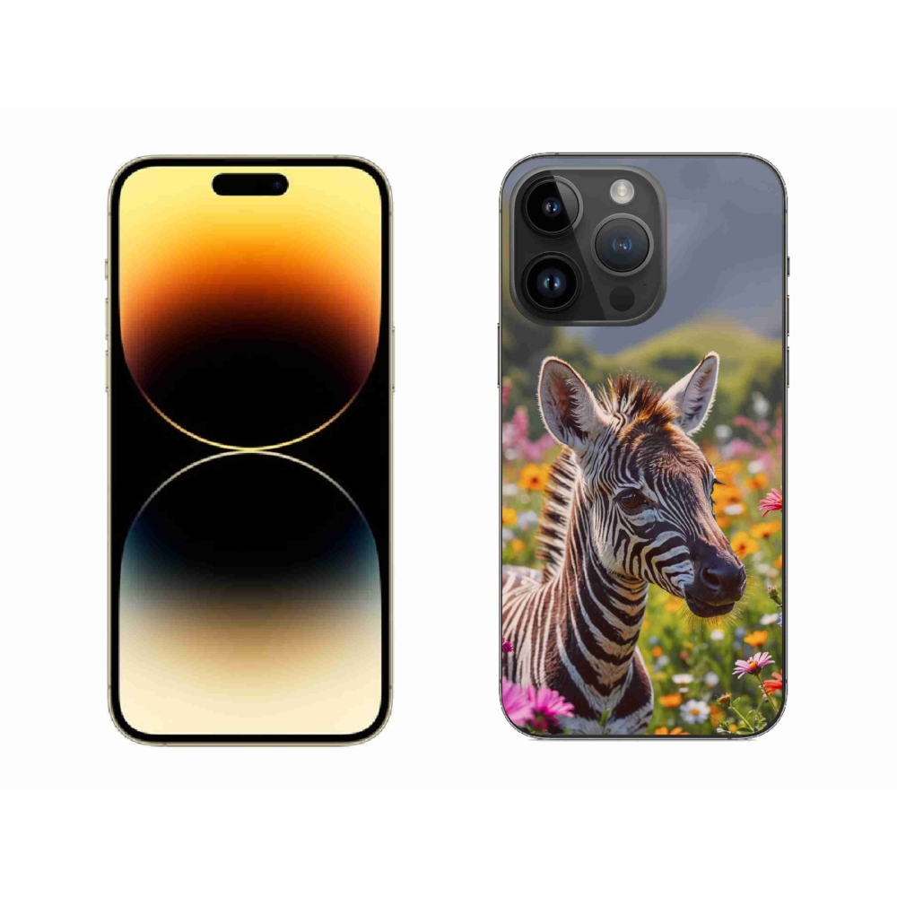 mmCase gél tok az iPhone 14 Pro Max-hoz – zebra a réten