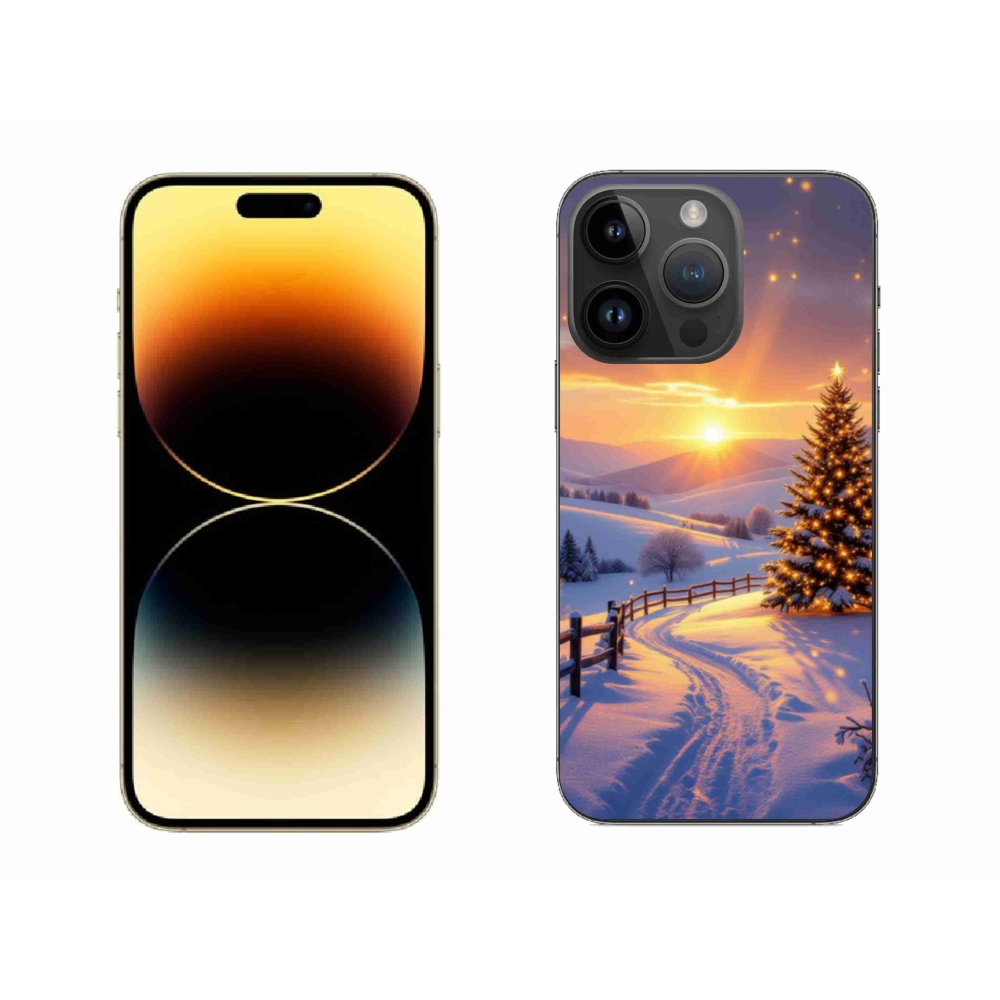 Zselés borítás mmCase iPhone 14 Pro Max készülékhez - téli tájkép