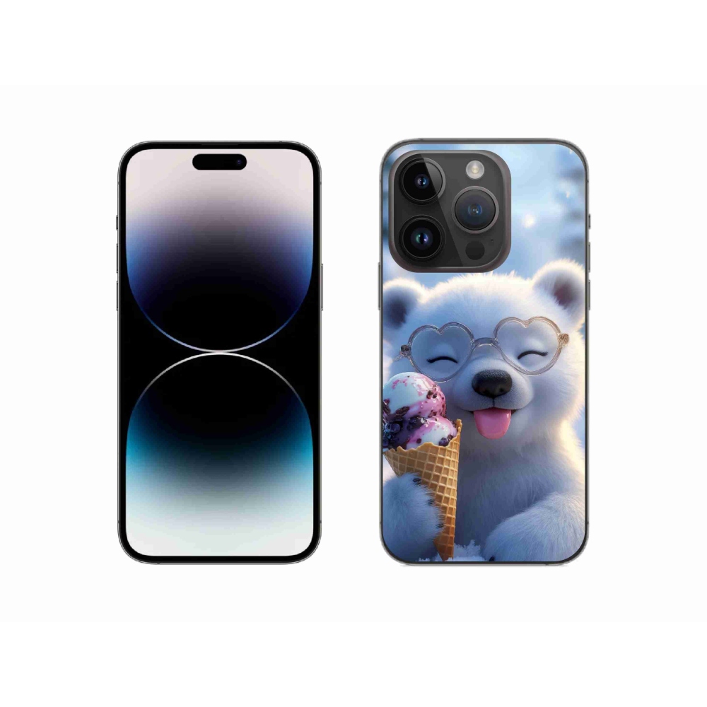 mmCase gél tok az iPhone 14 Pro-hoz – mackó fagylalttal