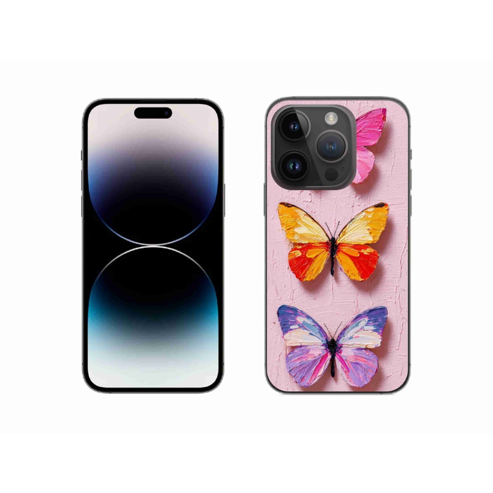 Gél borítás mmCase iPhone 14 Pro készülékhez - pillangó szentháromság