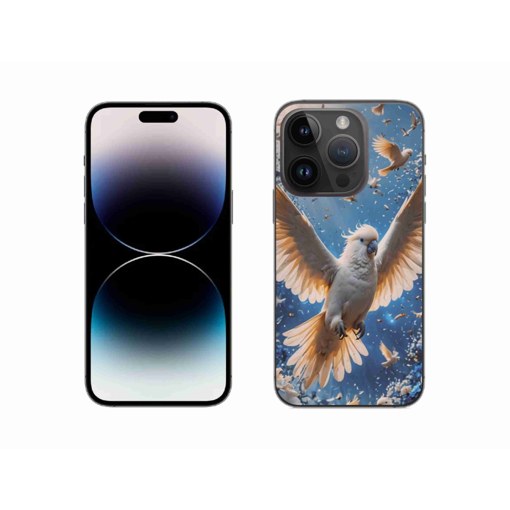 Zselés borítás mmCase iPhone 14 Pro készülékhez - papagáj kakadu